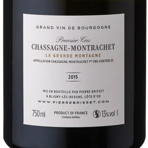 Chassagne Montrachet Premier Cru Grande Montagne 2015