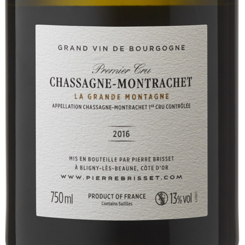 Chassagne Montrachet Premier Cru La Grande Montage 2016