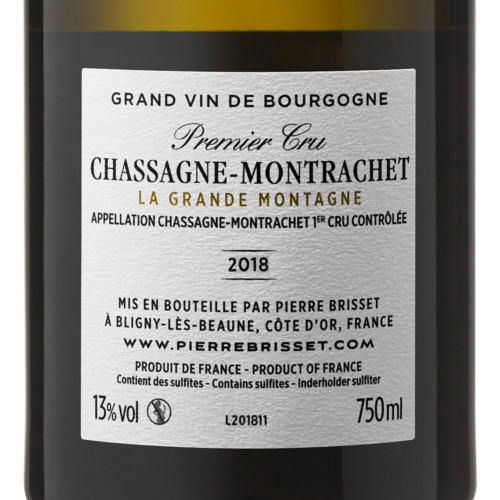 Chassagne Montrachet Premier cru - La Grande Montagne 2018 Pierre Brisset