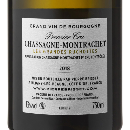 Chassagne Montrachet Premier cru - Les Grandes Ruchottes 2018 Pierre Brisset