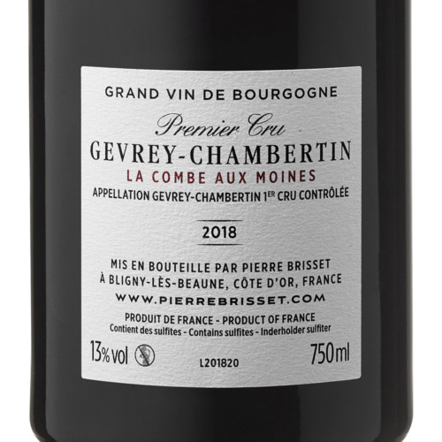 Gevrey Chambertin premier cru la combe aux moines 2018 Pierre Brisset