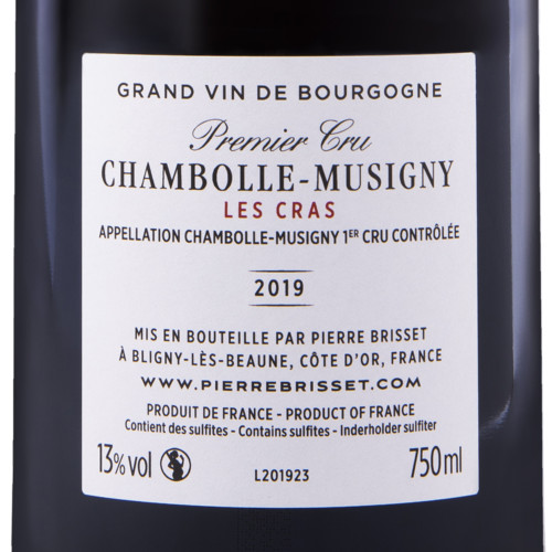 Chambolle Musigny 1er cru Les Cras 2019 Pierre Brisset