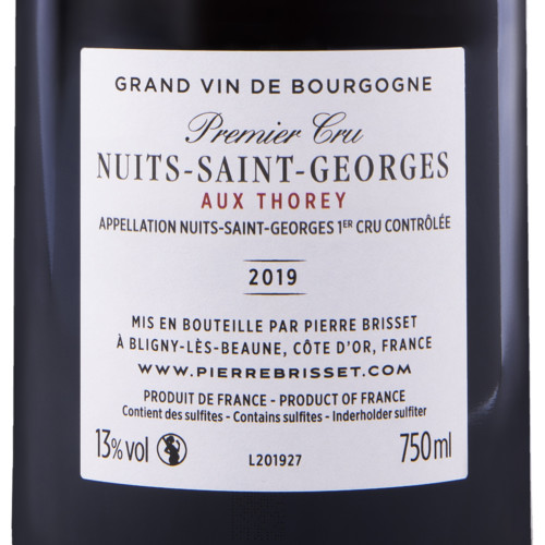 Nuits Saint Georges 1er cru Aux Thorey 2019 Pierre Brisset