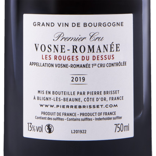 Vosne Romanée Premier Cru - Les Rouges du Dessus 2019 Pierre Brisset