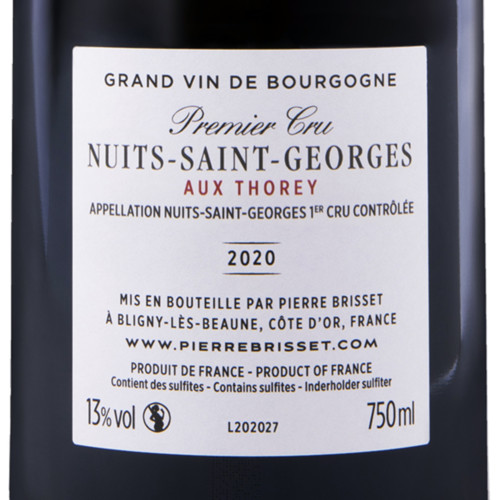 Nuits Saint Georges 1er cru Aux Thorey 2020 Pierre Brisset