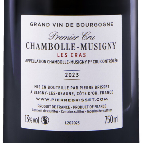Chambolle Musigny Premier Cru - Les Cras 2023 – Image 3